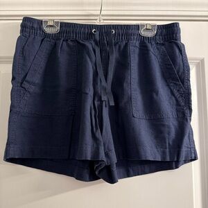 Nautica Women’s Linen Blend Pull-On Drawstring Short Size L